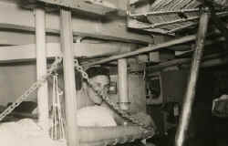 Bill Komejan In His Rack Yankton 1951.JPG (28463 bytes)