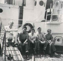 Pridham on Gangway Guys on Dock Yankton 1951.JPG (42350 bytes)